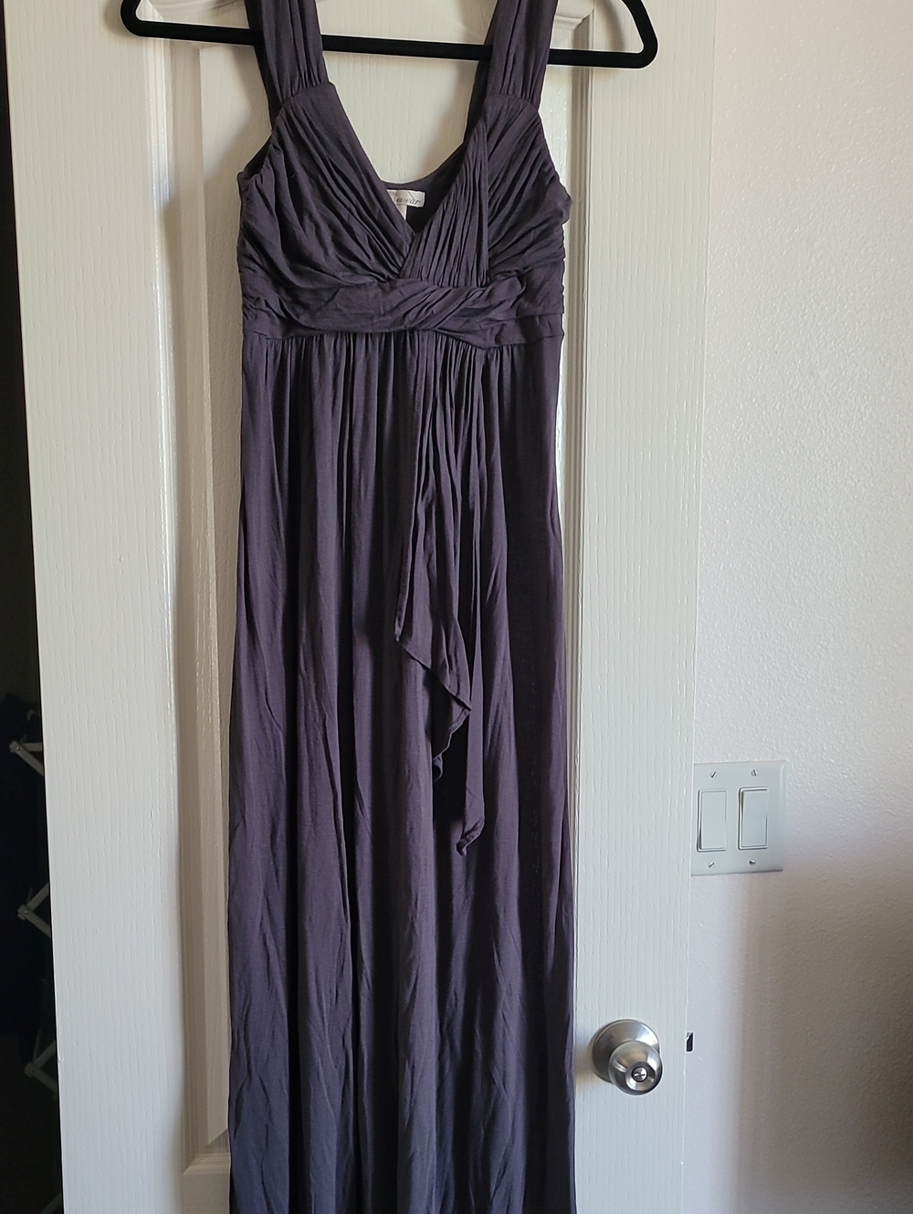 New York & Company Charcoal Gray Sleeveless Maxi Dress